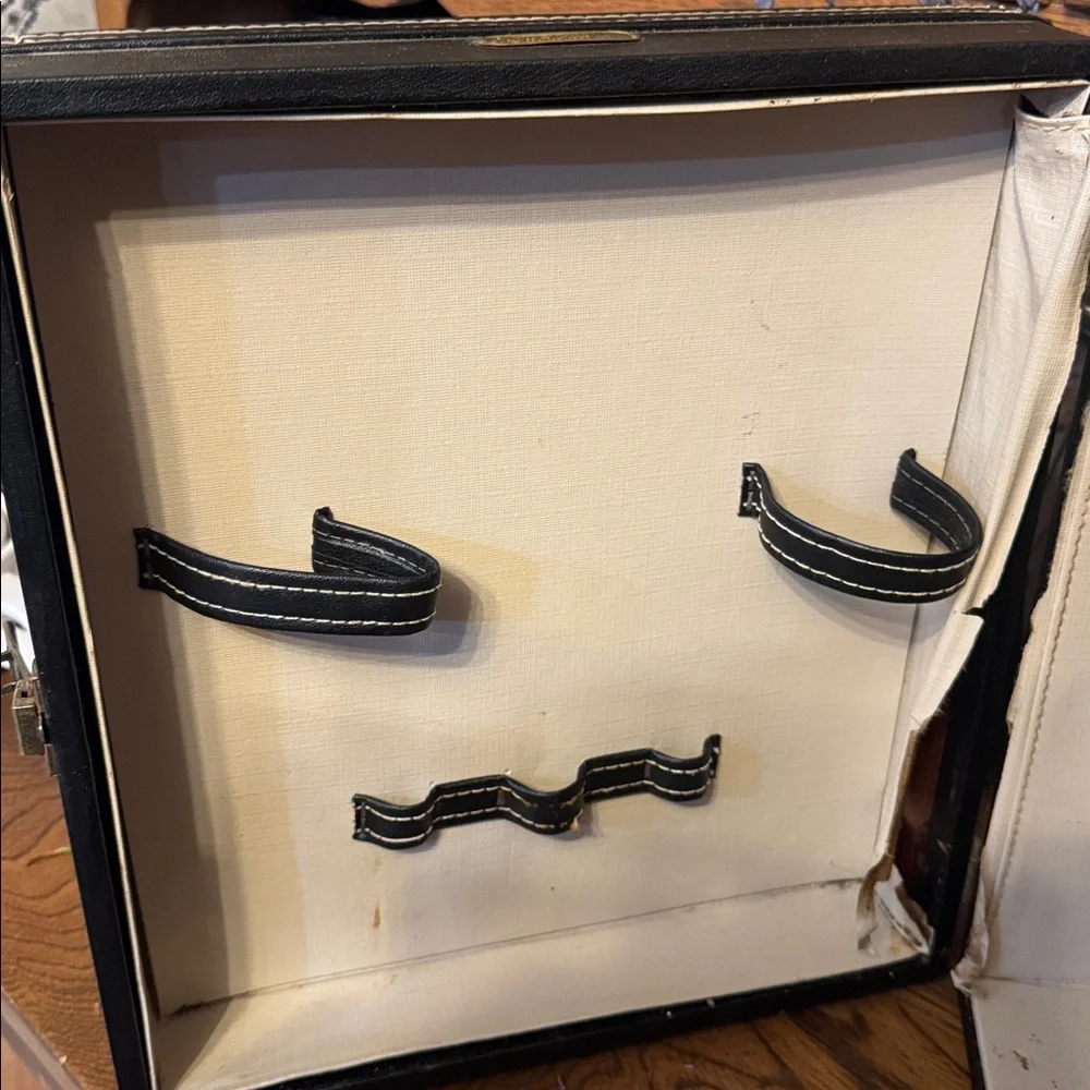 Vintage Trans-World Creations Made in CA Mid Century Black Bar Set Storage Box